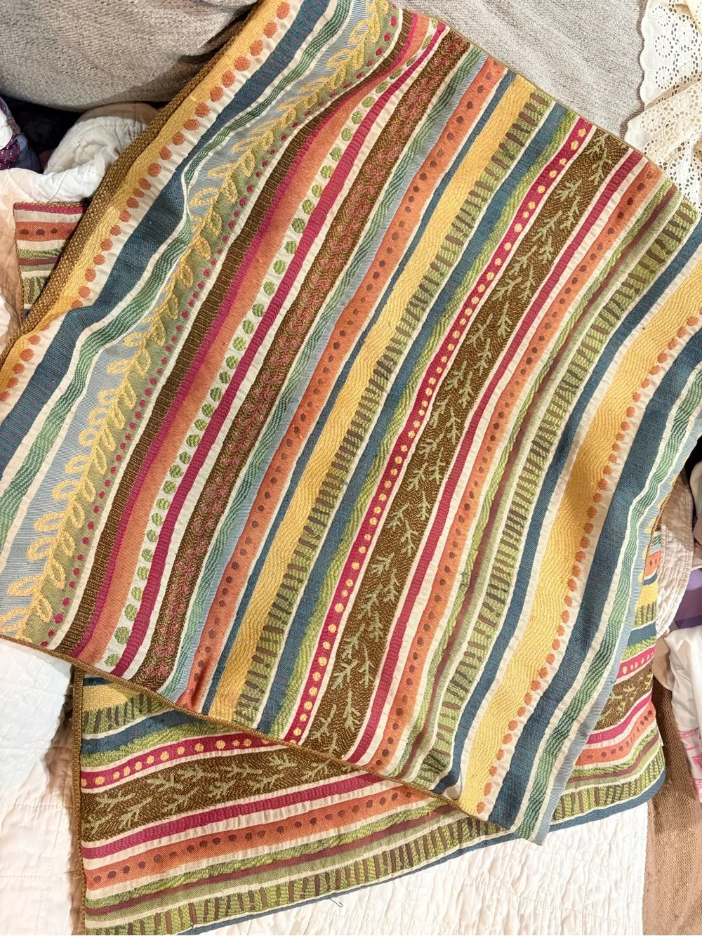 DV KAP party stripe euro pillow shams set of 2